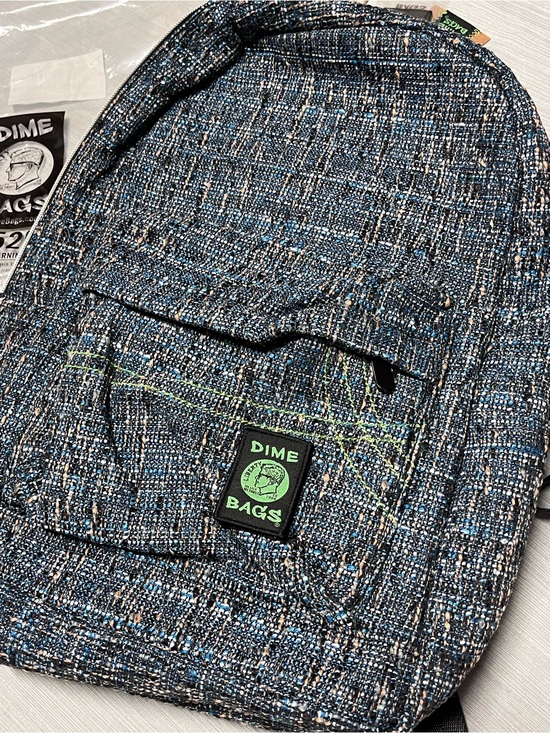 Dime Bags Other - NWT Dime Bags Study Buddy Glass Hemp Backpack Laptop Bag Blue Tweed